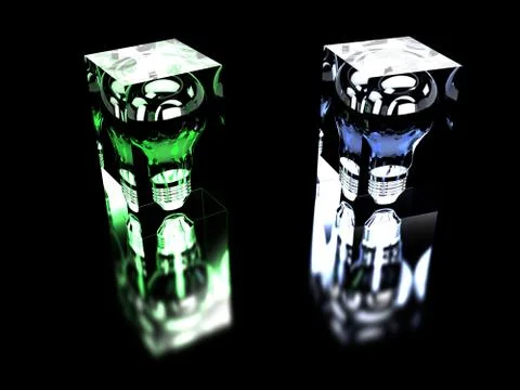 Colored bulb Stock Photos