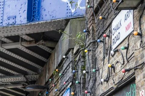 Colored bulbs Stock Photos