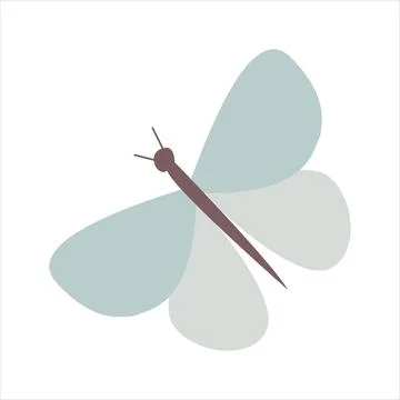 Colored butterfly hand drawn vector Stock Illustration