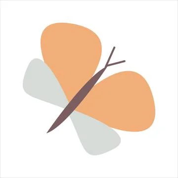 Colored butterfly hand drawn vector Stock Illustration