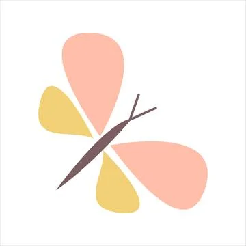 Colored butterfly hand drawn vector Stock Illustration