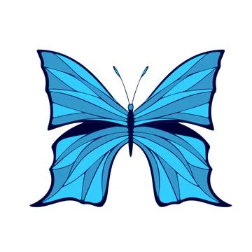 Colored Butterfly , vector illustration, icon. Stock Illustration