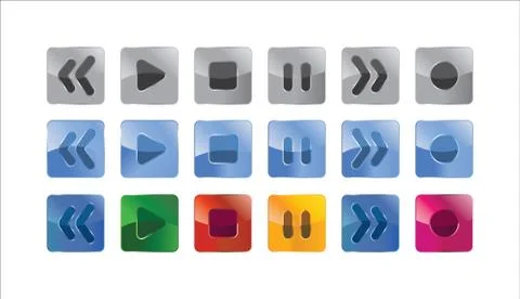 Colored buttons Stock Illustration