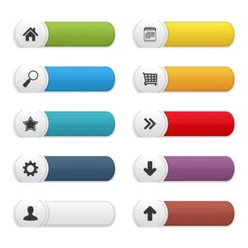 Colored Buttons Illustrazione stock