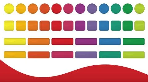 Colored Buttons Stock Photos