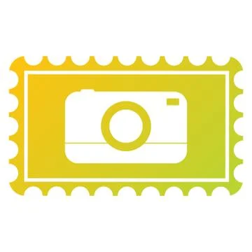 Colored camera sticker for your suitcase Stock Illustration