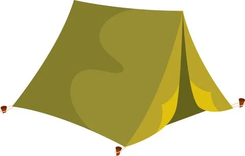 Colored camping tent icon. Vector Stock Illustration