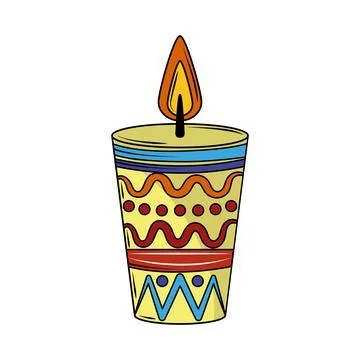 Colored candle decoration Stock Illustration