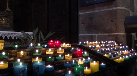 Colored candles Stock Footage 66255750