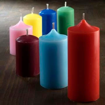Colored candles Stock Photos
