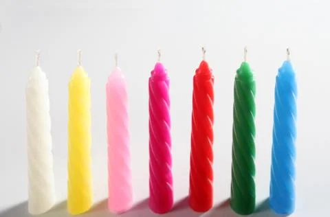 Colored candles Foto stock