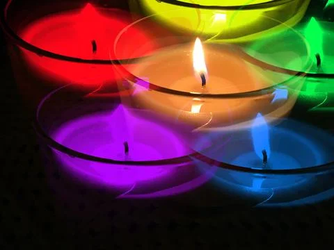 Colored candles Stock Photos