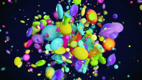 Colored Candy explosion in 4K Stock-Footage 130300724