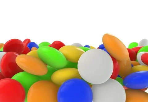 Colored candy on white background Illustrazione stock