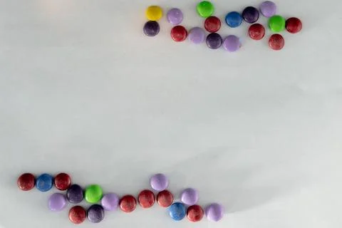 Colored candy on white background Stock Photos