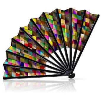 Colored carnival fan Stock Illustration