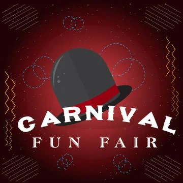 Colored carnival poster Illustrazione stock