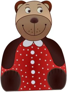Colored cartoon bear Illustrazione stock