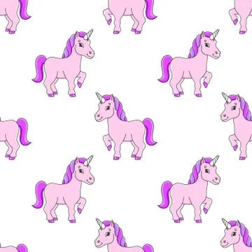 Colored cartoon seamless pattern. Cartoon style. Hand drawn. Vector illustrat Illustrazione stock