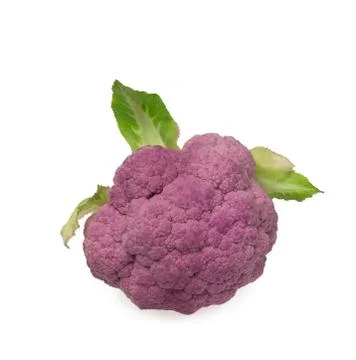 Colored cauliflower path isolated on white top view Stock Photos