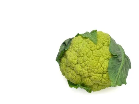 Colored cauliflower path isolated on white top view Stock Photos