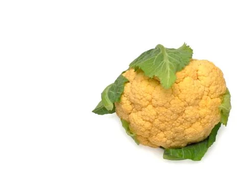 Colored cauliflower path isolated on white top view Stock Photos