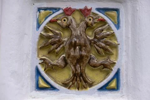 Colored ceramic tiles with pattern Stock Photos