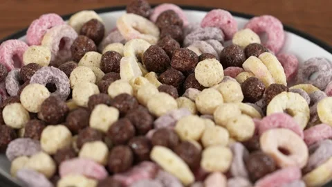 Colored Cereal Clarity Scroll Stock Footage 183525051
