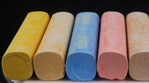 Colored chalk for drawing Stock Footage 103233819