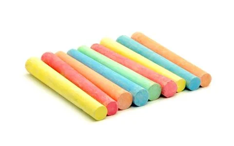 Colored chalk Stock Photos
