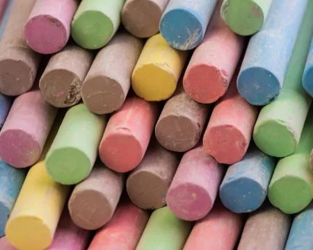 Colored Chalk Foto stock