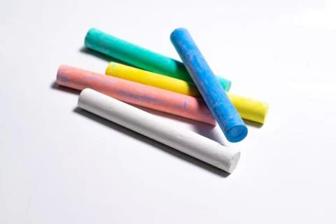 Colored chalk Stock Photos