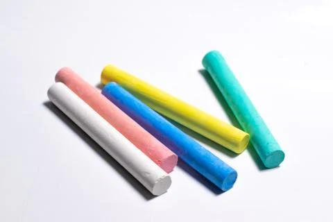 Colored chalk Stock Photos