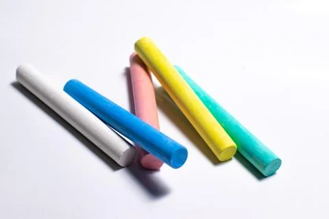 Colored chalk Stock Photos