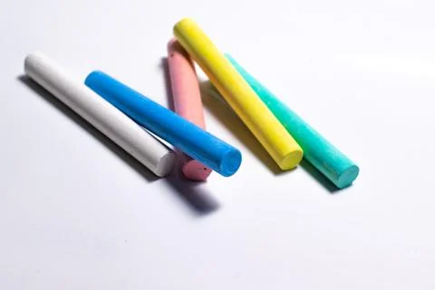 Colored chalk Stock Photos