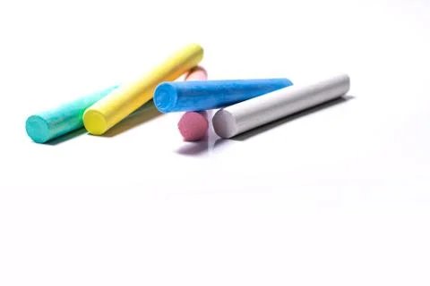 Colored chalk Stock Photos