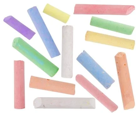 Colored chalk Stock Photos