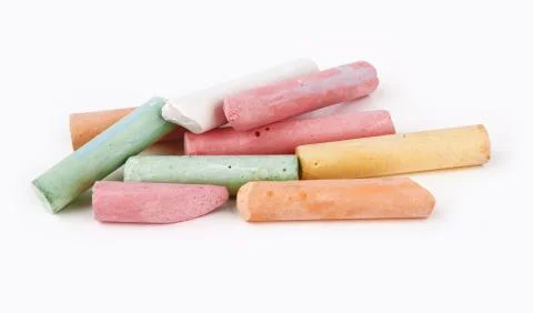 Colored chalk Stock Photos