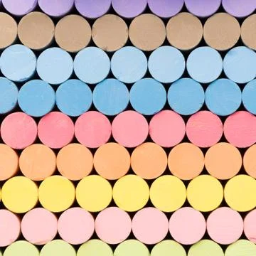 Colored chalks Stock Photos