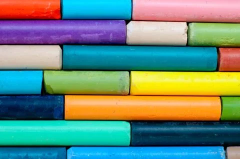 Colored chalks Stock Photos