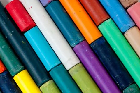 Colored chalks Stock Photos