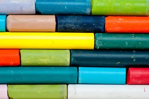 Colored chalks Stock Photos