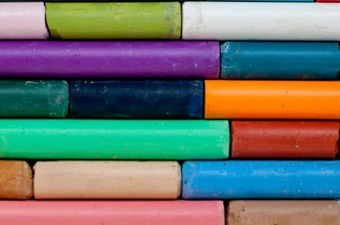 Colored chalks Stock Photos