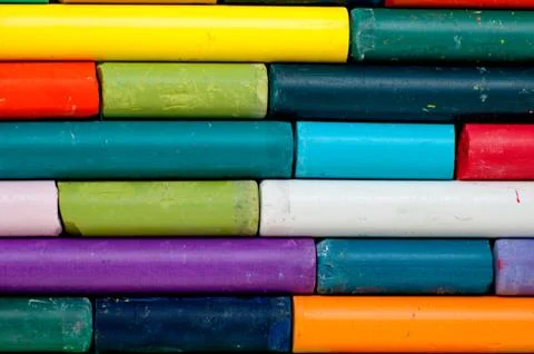 Colored chalks Stock Photos