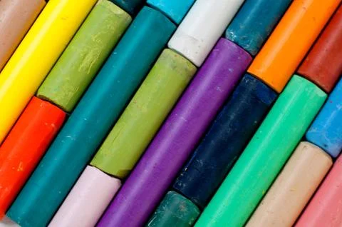 Colored chalks Stock Photos