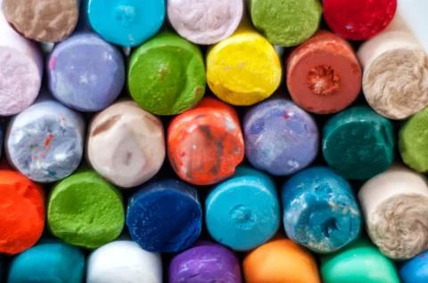 Colored chalks Stock Photos