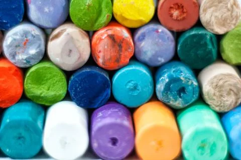 Colored chalks Stock Photos