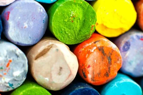 Colored chalks Stock Photos