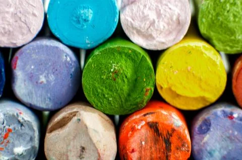 Colored chalks Stock Photos