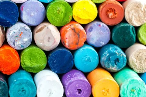 Colored chalks Stock Photos